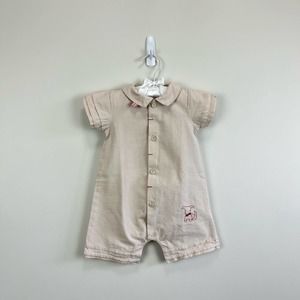 Jacadi Paris 🇫🇷 Tan Dog Coverall 67 cm (6-9 Months) NWOT